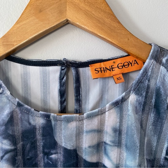 STINE GOYA VANESSA BLOUS METALIZED PEONIES Size XS - Picture 4 of 6